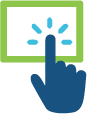 Hand touch screen icon